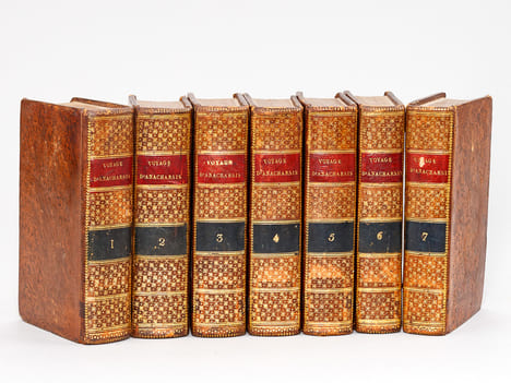 Voyage du Jeune Anacharsis en Grèce, vers le milieu du quatrième siècle avant l'ère vulgaire (7 Tomes - Complet). BARTHELEMY, Abbé J. J.