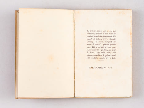Le Prince de Machiavel. Préface de Benito Mussolini. MACHIAVEL ; (MUSSOLINI, Benito)