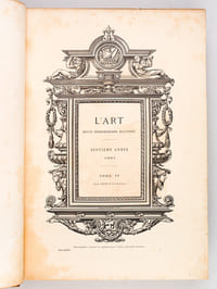L'Art. Revue hebdomadaire illustrée. Septième Année : 1881 : Tomes IV - Huitième Année : 1882 : Tome I