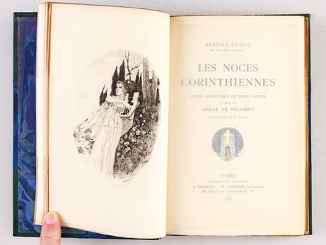 Les Noces Corinthiennes. Poème dramatique en trois parties. FRANCE, Anatole ; SOLOMKO, Serge de
