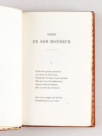 Odes en son honneur [ Edition original ] [ Avec : ] Bonheur