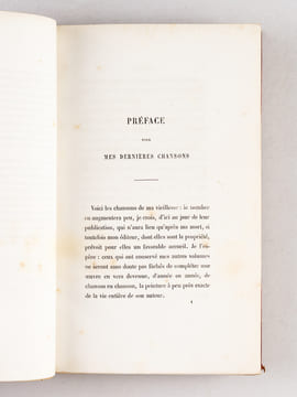 Chansons de Béranger. Oeuvres Anciennes (2 Tomes - Complet) [ Avec : ] Dernières chansons de P. J. de Béranger. De 1834 à 1851 [ Avec : ] Ma ...