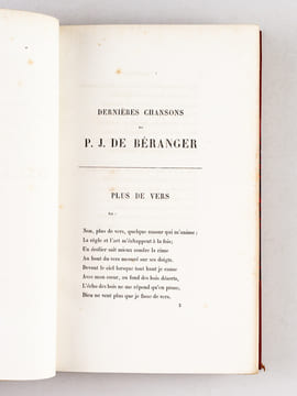 Chansons de Béranger. Oeuvres Anciennes (2 Tomes - Complet) [ Avec : ] Dernières chansons de P. J. de Béranger. De 1834 à 1851 [ Avec : ] Ma ...