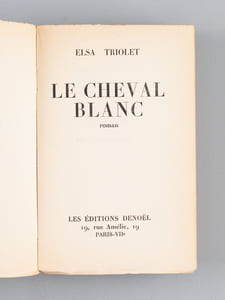 Le Cheval Blanc [ Edition originale ]