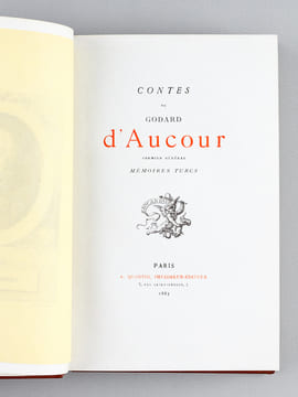 Contes de Godard d'Aucourt, Fermier Général. Mémoires Turcs. GODARD D'AUCOURT