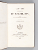 Oeuvres complètes de Crébillon, précédées de son Eloge historique par d'Alembert (2 Tomes - Complet). CREBILLON