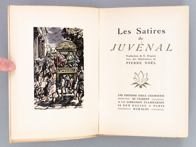 Les Satires de Juvénal [ exemplaire sur Canson avec une eau-forte originale de Pierre Noël ]