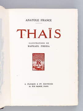 Thaïs. FRANCE, Anatole ; FREIDA, Raphaël