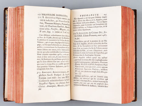 Bibliographie Instructive : ou Traité de la Connoissance des Livres rares et Singuliers. Volume de Théologie. DE BURE, Guillaume-François