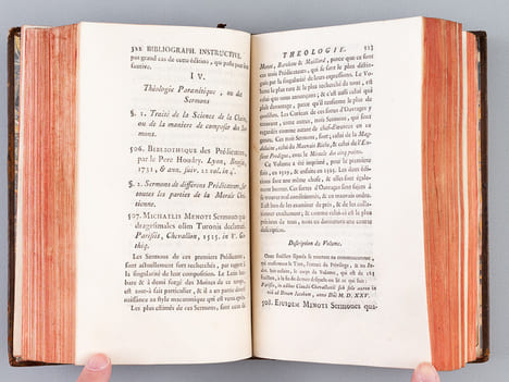 Bibliographie Instructive : ou Traité de la Connoissance des Livres rares et Singuliers. Volume de Théologie. DE BURE, Guillaume-François