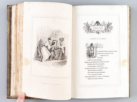 Fables. Illustrées par Victor Adam. Précédée d'une notice par Charles Nodier et d'un Essai sur la Fable. FLORIAN ; ( ADAM, Victor ; NODIER, Charles )