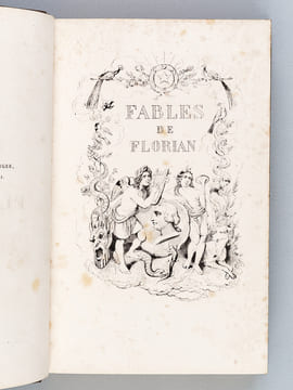 Fables. Illustrées par Victor Adam. Précédée d'une notice par Charles Nodier et d'un Essai sur la Fable. FLORIAN ; ( ADAM, Victor ; NODIER, Charles )