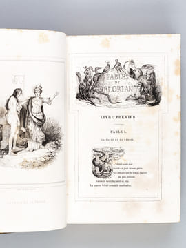 Fables. Illustrées par Victor Adam. Précédée d'une notice par Charles Nodier et d'un Essai sur la Fable. FLORIAN ; ( ADAM, Victor ; NODIER, Charles )