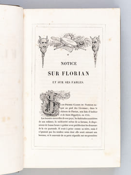 Fables. Illustrées par Victor Adam. Précédée d'une notice par Charles Nodier et d'un Essai sur la Fable. FLORIAN ; ( ADAM, Victor ; NODIER, Charles )