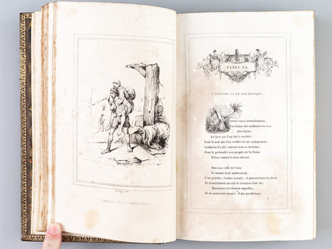 Fables. Illustrées par Victor Adam. Précédée d'une notice par Charles Nodier et d'un Essai sur la Fable. FLORIAN ; ( ADAM, Victor ; NODIER, Charles )