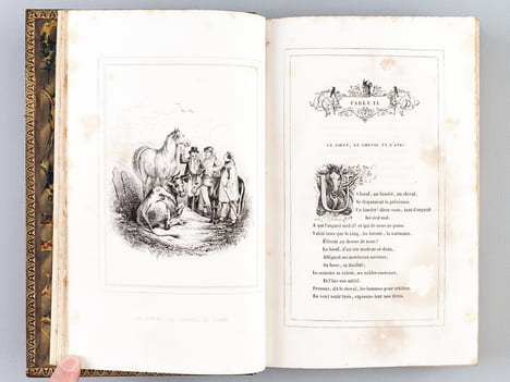 Fables. Illustrées par Victor Adam. Précédée d'une notice par Charles Nodier et d'un Essai sur la Fable. FLORIAN ; ( ADAM, Victor ; NODIER, Charles )