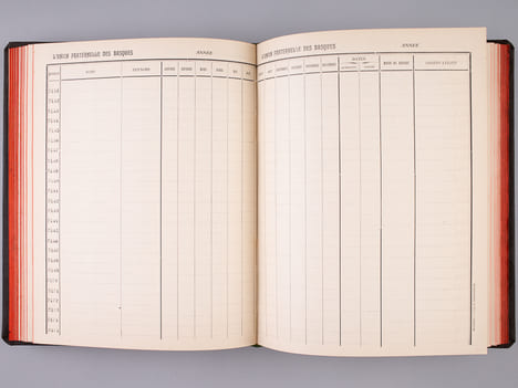 Registre vierge de L'Union Fraternelle des Basques [ Mention manuscrite : "Livre de Compte de 1901" ]. L'UNION FRATERNELLE DES BASQUES