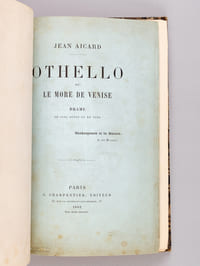 Othello ou Le More de Venise. Drame en cinq actes et en vers [ Livre dédicacé par l'auteur ]