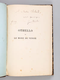 Othello ou Le More de Venise. Drame en cinq actes et en vers [ Livre dédicacé par l'auteur ]