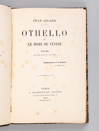 Othello ou Le More de Venise. Drame en cinq actes et en vers [ Livre dédicacé par l'auteur ]