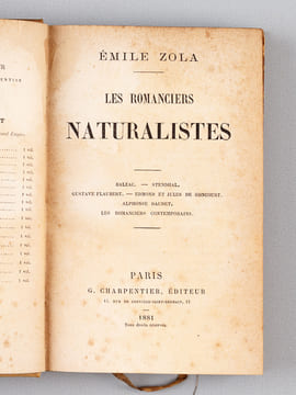 Les Romanciers naturalistes. Balzac - Stendhal - Gustave Flaubert - Edmond et Jules de Goncourt - Alphonse Daudet. Les romanciers contemporains [ ...