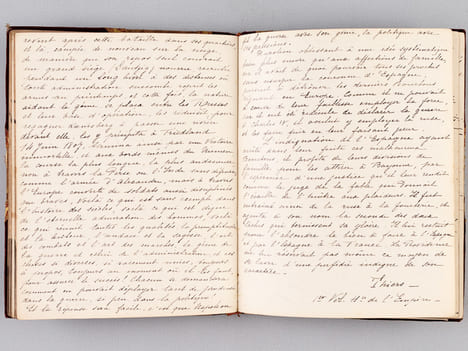 Manuscrit [ Recueil de poésies et pièces diverses, dont copies de poèmes de Sully Prudhomme au verso de 5 faire-parts de mariage de Jeanne Geruzez, ...