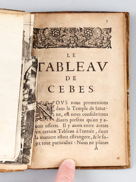 Le Tableau de Cébès, Ou il est Traité de la manière de parvenir à la Felicité naturelle. CEBES de Thèbes ; [ BOILEAU, Gilles, VENIUS, Othon ; VAENIUS, ...