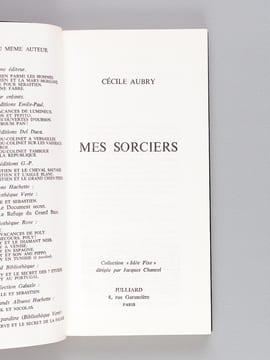 Mes sorciers [ Livre dédicacé par l'auteur ]. AUBRY, Cécile