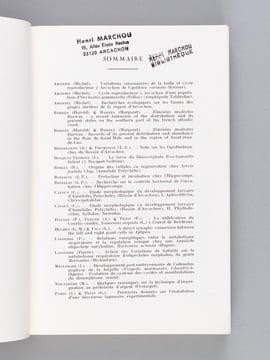 Bulletin de la Station Biologique d'Arcachon. Travaux des Laboratoires. Institut Universitaire de Biologie Marine de Bordeaux (8 Volumes) Travaux 1969 ...