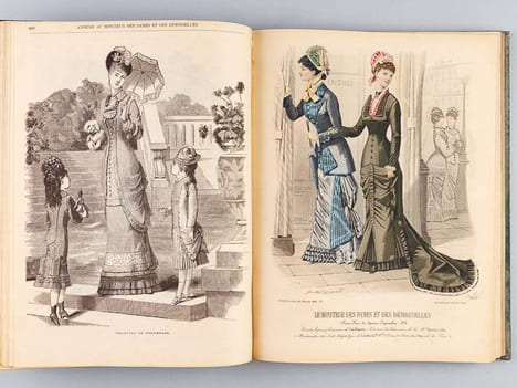 Moniteur des Dames et des Demoiselles (Année 1879 complète). Gravures de Modes noires et coloriées à l'aquarelle.. Collectif