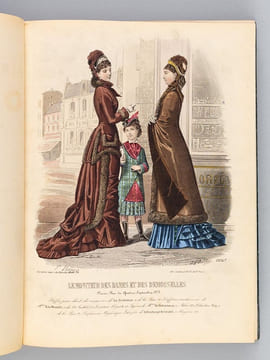 Moniteur des Dames et des Demoiselles (Année 1879 complète). Gravures de Modes noires et coloriées à l'aquarelle.. Collectif