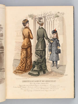 Moniteur des Dames et des Demoiselles (Année 1879 complète). Gravures de Modes noires et coloriées à l'aquarelle.. Collectif