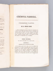 Petit Cérémonial Paroissial selon le rite romain, publié d'après l'ordre du Concile de Périgueux (1856) et du Concile d'Agen (1859) [ Edition originale ]