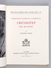 Inscriptions concernant l'architecte Amenhotep fils de Hapou