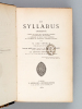 Le Syllabus commenté d'après les Actes des Souverains Pontifes, l'Enseignement des Evêques, la Théologie, le Droit Canon, l'Histoire, les Doctrines ...