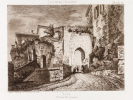 Bourg. Porte du Fort (Extérieur) [ On joint : ] [ Plans et vues de détails de Bourg ]  [ On joint : ]  Crypte de la Libarde [ Eaux-fortes originales ...
