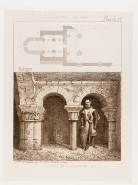Bourg. Porte du Fort (Extérieur) [ On joint : ] [ Plans et vues de détails de Bourg ]  [ On joint : ]  Crypte de la Libarde [ Eaux-fortes originales ...
