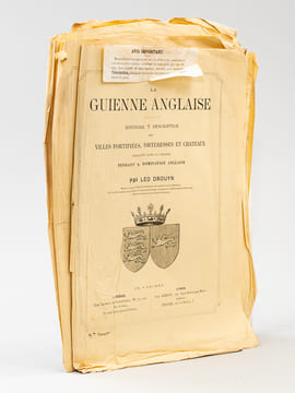 La Guienne Anglaise [ La Guienne Militaire ] Prospectus [ On joint : ] 9 couvertures de livraisons, Introduction, 31 feuillets de texte et 2 planches ...