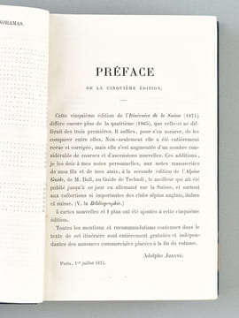 Itinéraire de la Suisse, du Mont-Blanc, de la Vallée de Chamonix et des Vallées du Piémont. JOANNE, Adolphe