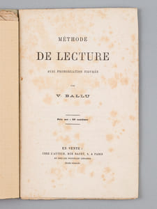 Méthode de lecture avec prononciation figurée [ Edition originale ] [ On joint les épreuves corrigées ] 