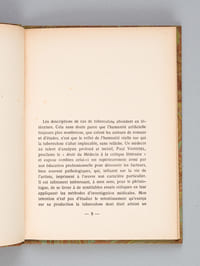 La Psychologie du Tuberculeux dans la littérature contemporaine. Essai de critique médico-littéraire [ Edition originale ]