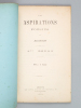 Les Aspirations. Poésies. 1er Essai  [ Edition originale ]. QUELIN, Jules