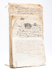 [ Lot de documents anciens, famille de Jaunay à Angers : ] Partage du Puy Rangar, 1664 ; Document de 1681 évoquant René Jaunay Notaire Royal ; Contrat ...