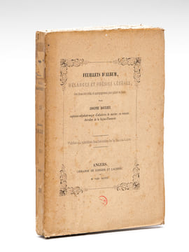 Feuillets d'Album. Mélanges et Poésies légères, avec douze airs notés et accompagnement pour guitare et piano [ Edition originale ]. BOUILHET, Adolphe