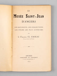 [ Lot de 6 titres ] Chronique d'une Petite Paroisse au XVIIIe siècle. Le Registre de Sainte-Catherine de Brézé 1720-1751 [ On joint : ] Les expressions Electus Episcopus et Dictus Episcopus dans les chartes des Evêques d'Angers [ On joint : ] L'idée d'une Congrégation religieuse d'Artistes chrétiens à Angers au milieu du XVIIIe siècle [ On joint : ] Cinq lettres patentes extraites des Archives de la Seigneurie du Pimpéan en Anjou [ On joint : ] Une Cérémonie civique. La Fête des Epoux à Brain-sur-Allones le 10 Floréal an VI [ On joint : ] Le Musée Saint Jean d'Angers. Les Bâtiments, les Collections, les pièces les plus curieuses