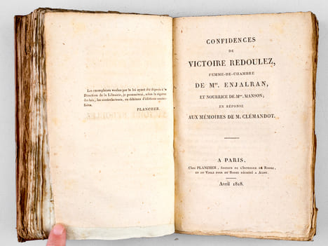 Mémoires de Madame Manson, explicatifs de sa conduite dans le Procès de l'Assassinat de M. Fualdès ; écrits par elle-même et adressés à Madame ...