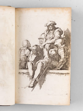 [ Recueil de planches : ]  Salvator Rosa Invenit (Liber Primus, Secundus, Tertius, Quartus) [ Relié avec : ] [ Recueil de 38 planches en couleurs : ...