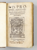 D. Prosperi Aquitanici, Episcopi Regiensis, opera accurata vetustorum exemplarium collatione per viros eruditos recognita.. PROSPER D'AQUITAINE, Saint ...