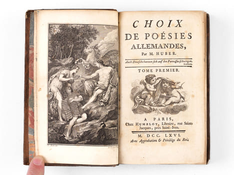 Choix de Poésies allemandes (4 Tomes - Complet). HUBER, Michael ; (Schmidt, Breitenbauch, Schlegel, Wieland, Rost, Kleist, Gessner, Hagedorn, Gellert, ...