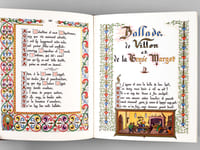 Les Escripts de Françoys Villon enluminés et calligraphiés par Guignard (Avec Plan de Paris jeu de cartes et documents joints. 2 Tomes - Complet)